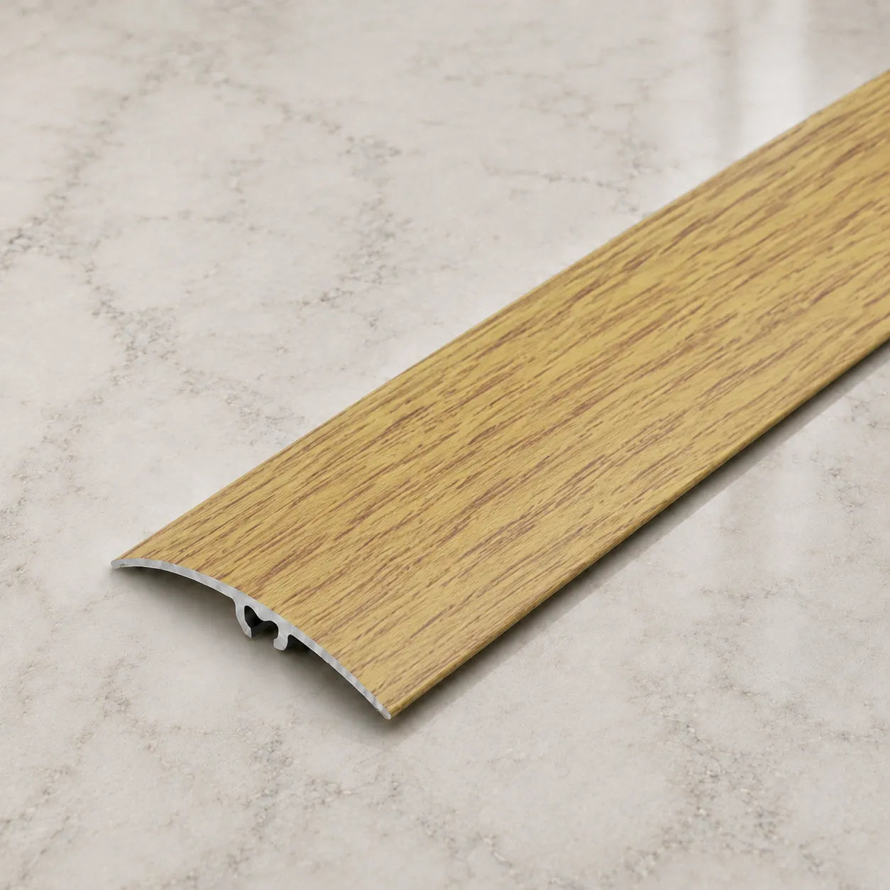 50mm Wood Effect Aluminium Door Threshold Strip in ELM